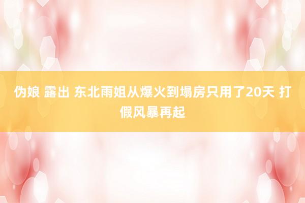 伪娘 露出 东北雨姐从爆火到塌房只用了20天 打假风暴再起