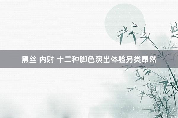 黑丝 内射 十二种脚色演出体验另类昂然