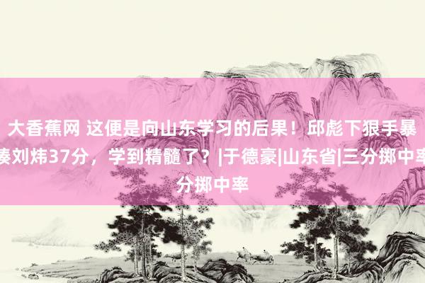 大香蕉网 这便是向山东学习的后果！邱彪下狠手暴揍刘炜37分，学到精髓了？|于德豪|山东省|三分掷中率