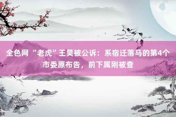 全色网 “老虎”王昊被公诉：系宿迁落马的第4个市委原布告，前下属刚被查