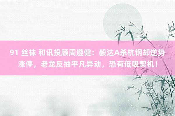 91 丝袜 和讯投顾周遵健：毅达A杀杭钢却逆势涨停，老龙反抽平凡异动，恐有低吸契机！